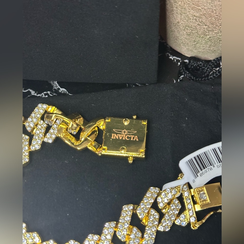Invicta Gold and Silver Chain Bracelet - Picture 3 of 5